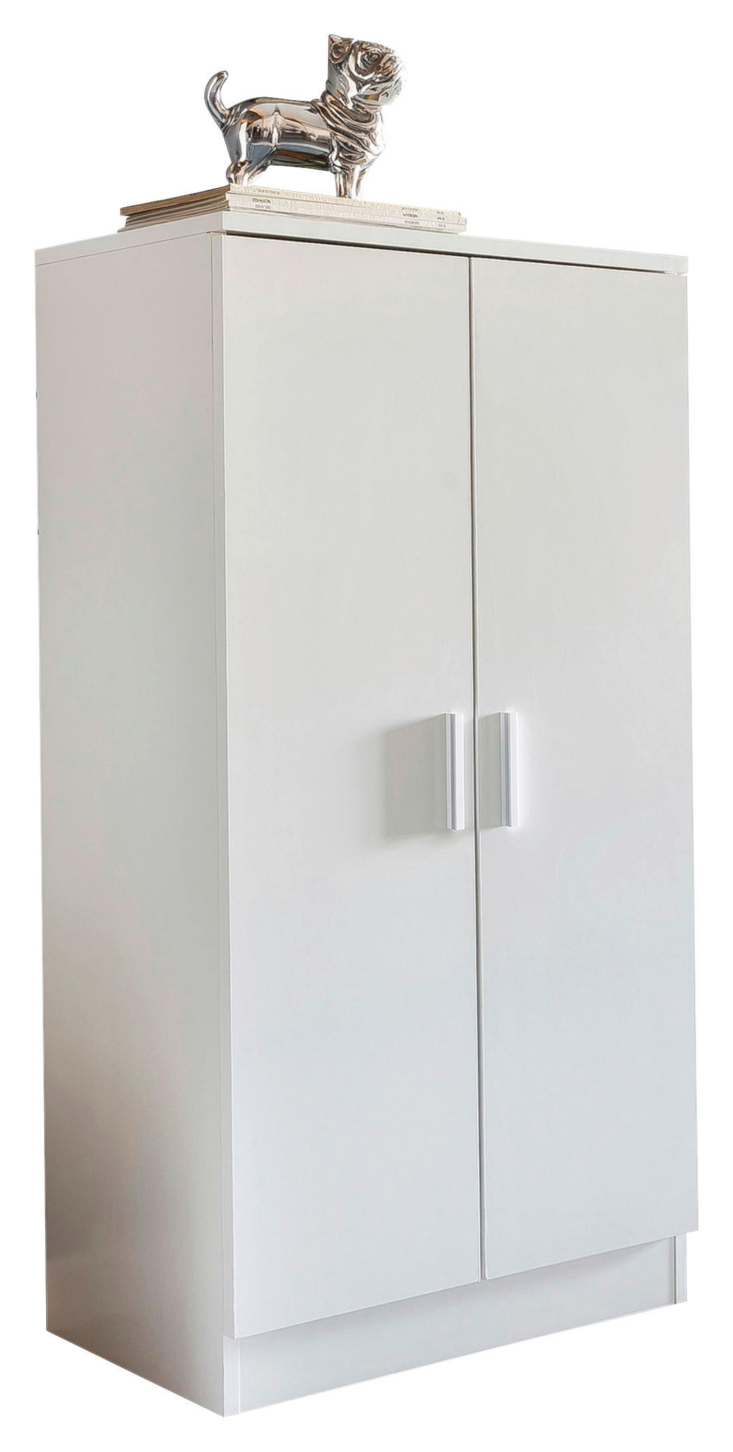 Schuhschrank weiß B/H/T: ca. 55x108x35 cm Schuhschrank - weiß (55,00/108,00/35,00cm) - Wohnling