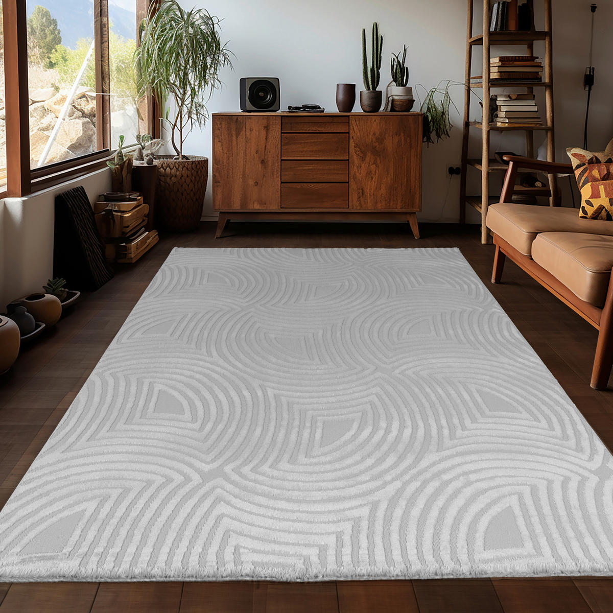 Ayyildiz Teppich SAHARA silber B/L: ca. 120x170 cm SAHARA - silber (120,00/170,00cm) - Ayyildiz