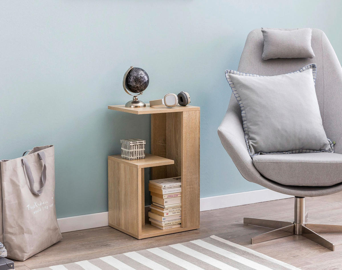 Regal Eiche Sonoma Nachbildung B/H/T: ca. 35x61x30 cm Regal - Eiche (35,00/61,00/30,00cm) - Wohnling
