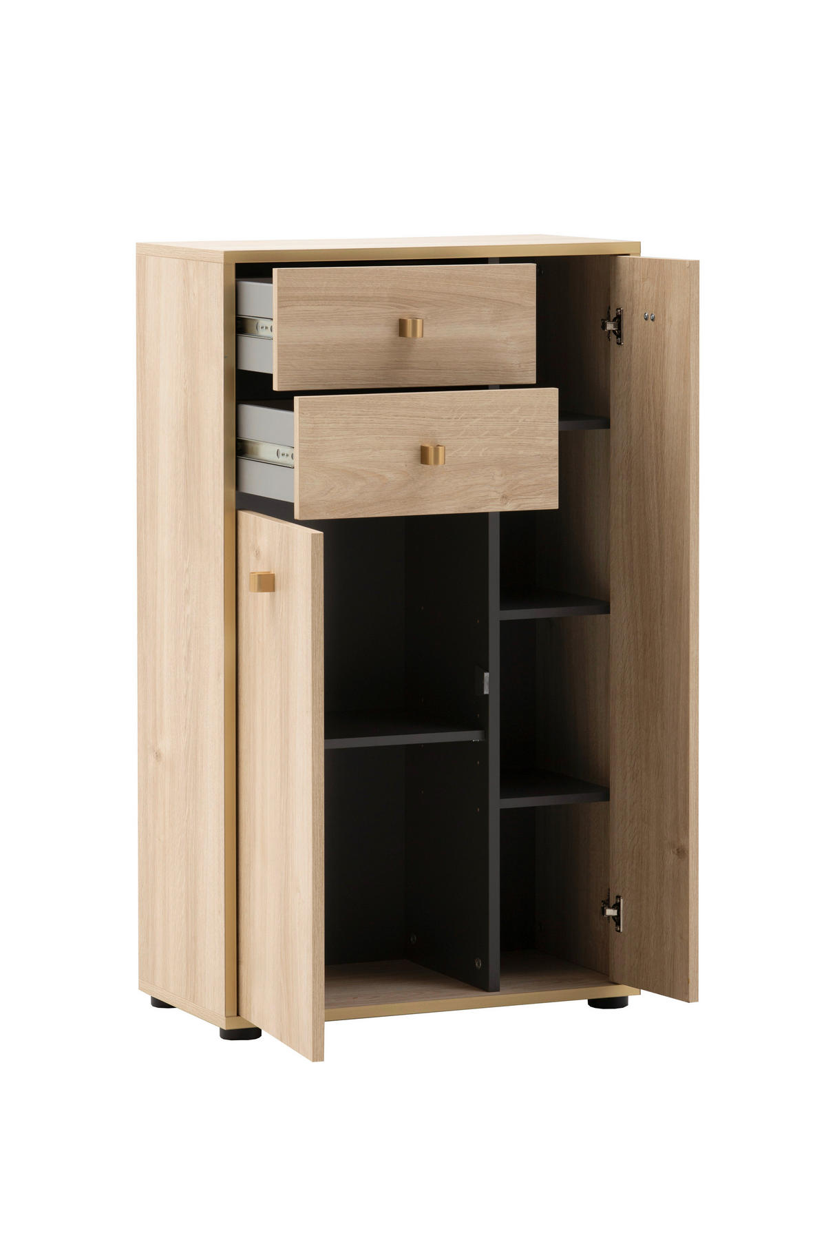 Highboard Flora Eiche B/H/T: ca. 60,2x104,4x33,05 cm Flora - Eiche (60,20/104,40/33,05cm) - Schildmeyer