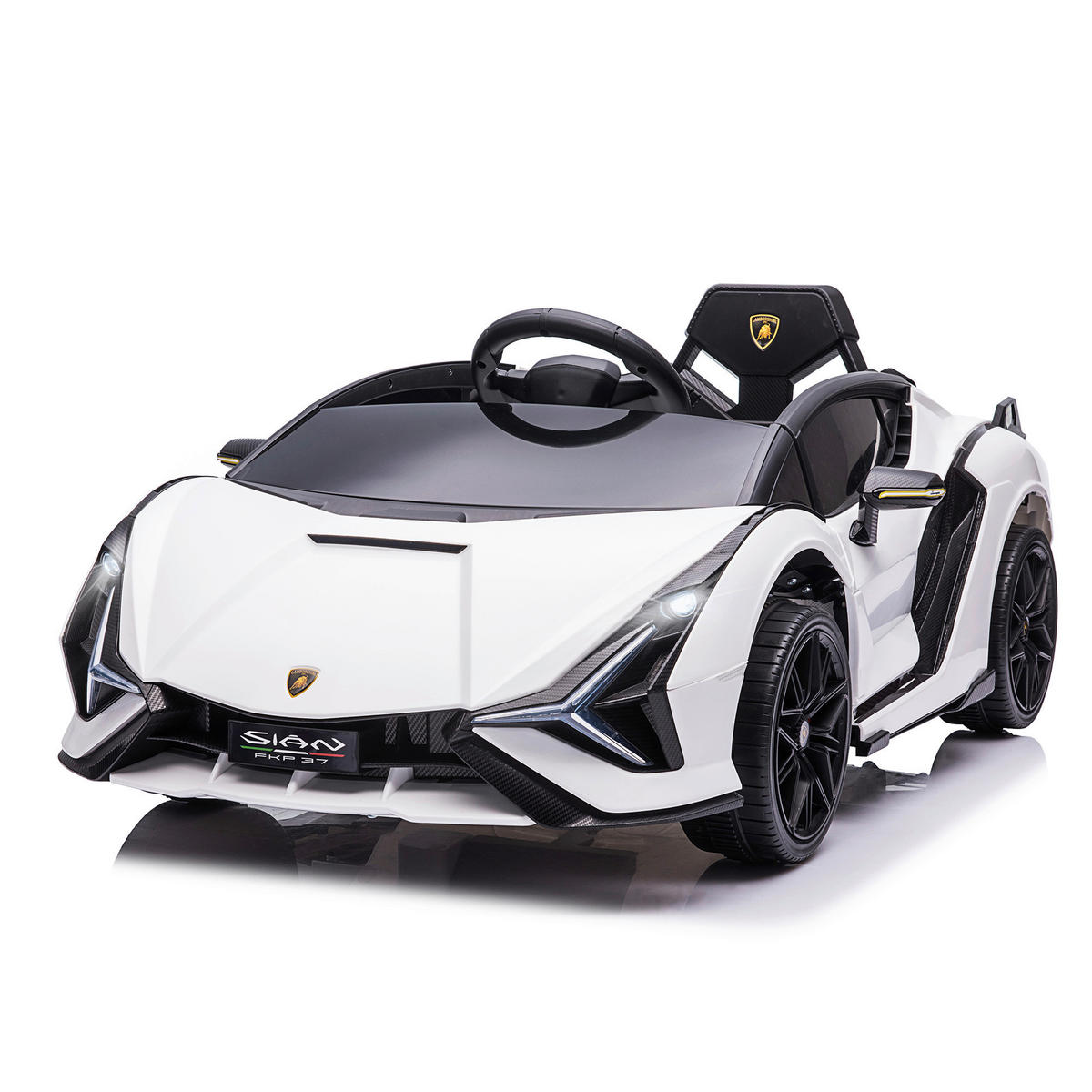 HOMCOM Kinder-Elektroauto weiß B/H/L: ca. 62x65x132 cm Kinder Elektroauto - weiß (132,00/62,00/65,00cm) - HOMCOM