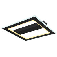 GLOBO LED-Deckenleuchte schwarz Metall B/H/T: ca. 45x5x45 cm MATTIA - schwarz (45,00/5,00/45,00cm) - GLOBO