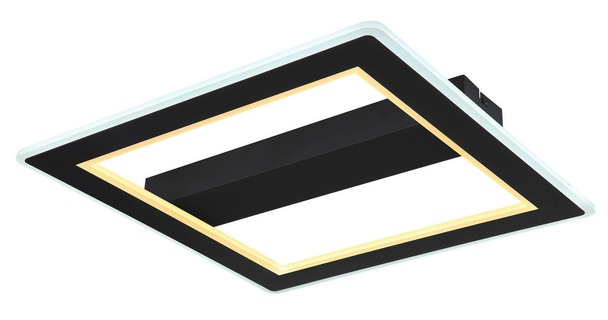 GLOBO LED-Deckenleuchte schwarz Metall B/H/T: ca. 45x5x45 cm MATTIA - schwarz (45,00/5,00/45,00cm) - GLOBO