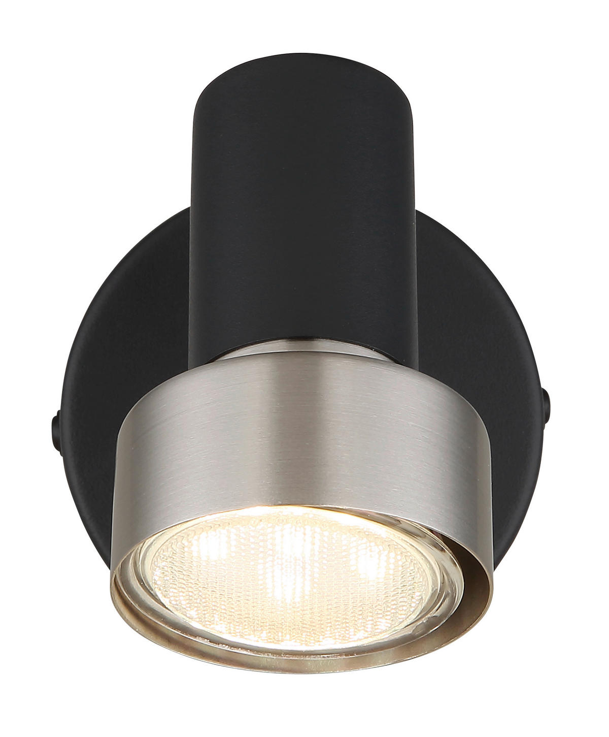 GLOBO Spot Chrom mattschwarz nickel matt Metall B/H/T: ca. 8x8,5x10,8 cm GU10 1 Brennstellen MASON - nickel matt/Chrom (8,00/8,50/10,80cm) - GLOBO