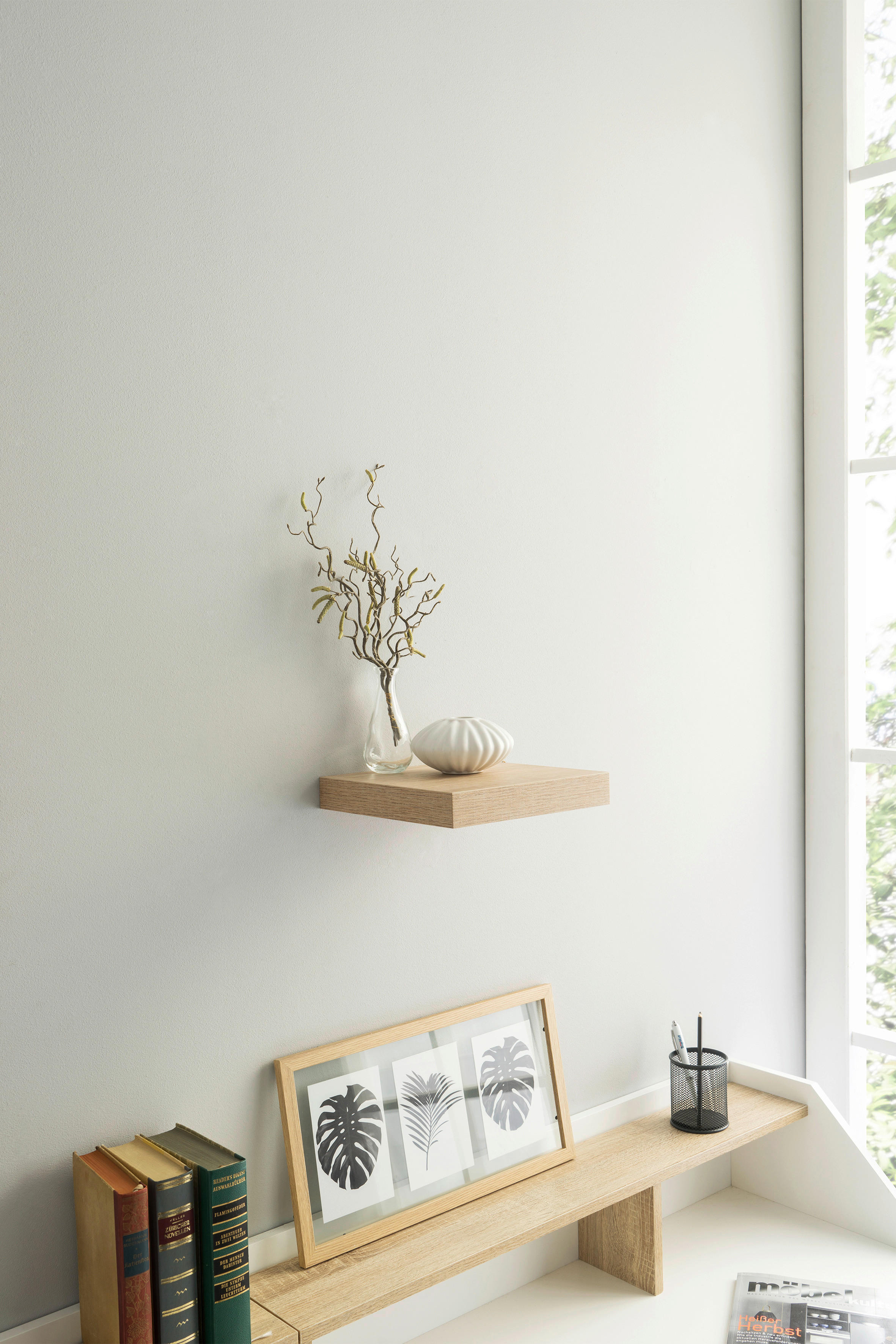 Wandboard Shelvy 23 Eiche Sonoma Nachbildung B/H/T: ca. 24x4x24 cm Shelvy 23 - Eiche (24,00/4,00/24,00cm)