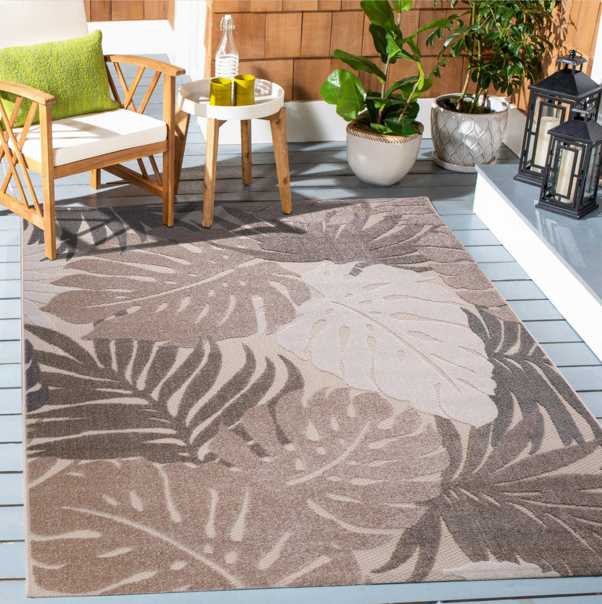 Sanat Outdoorteppich FLORAL beige B/L: ca. 80x200 cm FLORAL - beige (80,00/200,00cm) - Sanat