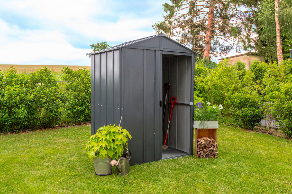 Spacemaker Gartenhaus POCO ▷ grau online kaufen ca. cm B/H/L: 151x198x122 Metall bei