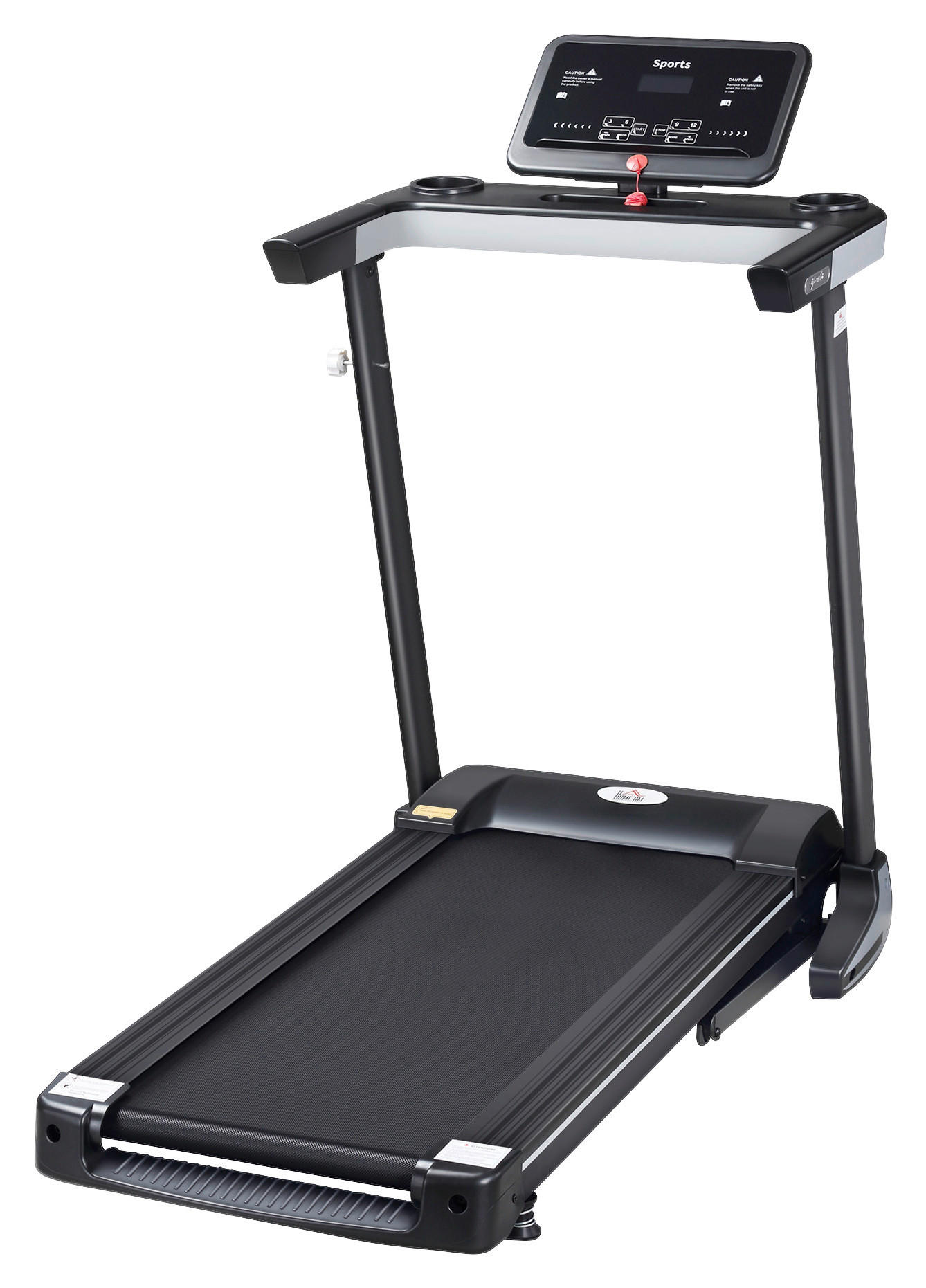 HOMCOM Laufband schwarz Polypropylen B/H/L: ca. 128x122x71 cm Laufband - schwarz (71,00/128,00/122,00cm) - HOMCOM