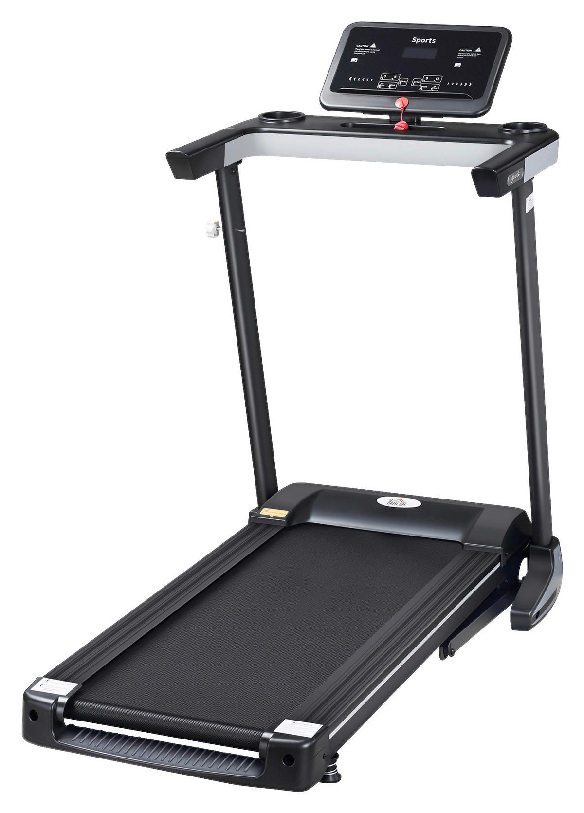 HOMCOM Laufband schwarz Polypropylen B/H/L: ca. 128x122x71 cm Laufband - schwarz (71,00/128,00/122,00cm) - HOMCOM