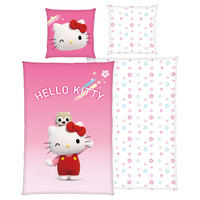 Baumwoll Wende Bettwäsche Hello Kitty Renforce Multi Baumwolle B/L: ca. 135x200 cm Hello Kitty - Multi (135,00/200,00cm)