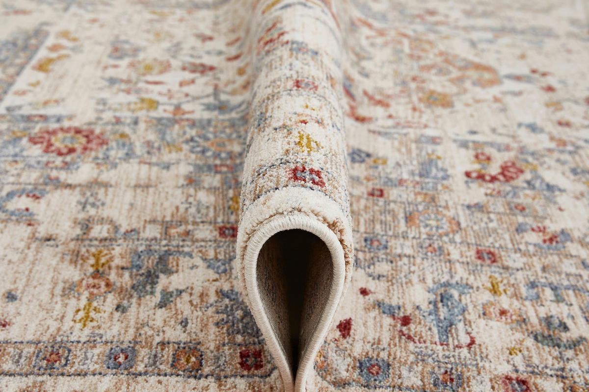 Teppich Rocco creme B/L: ca. 120x160 cm Rocco - blau/creme (120,00/160,00cm)