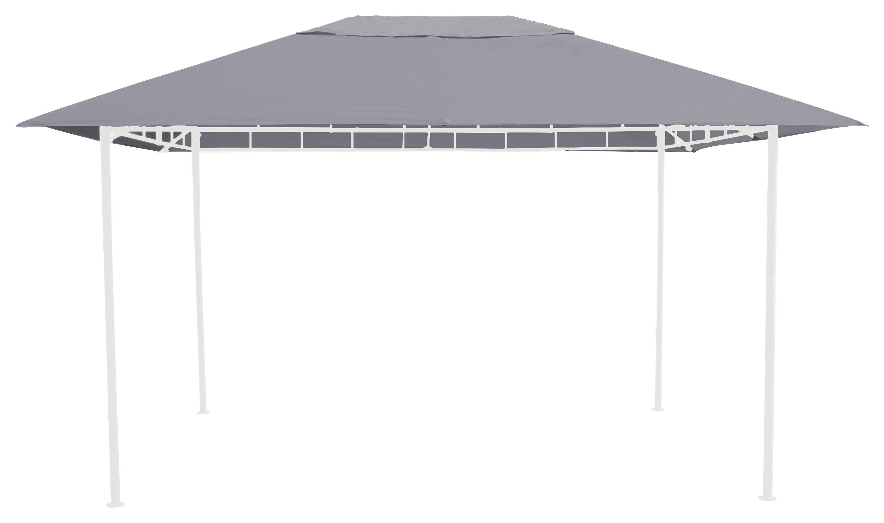Grasekamp Ersatzdach für Pavillon Antik grau Polyester-Mischgewebe B/L: ca. 297x397 cm Antik - grau (297,00/397,00cm)