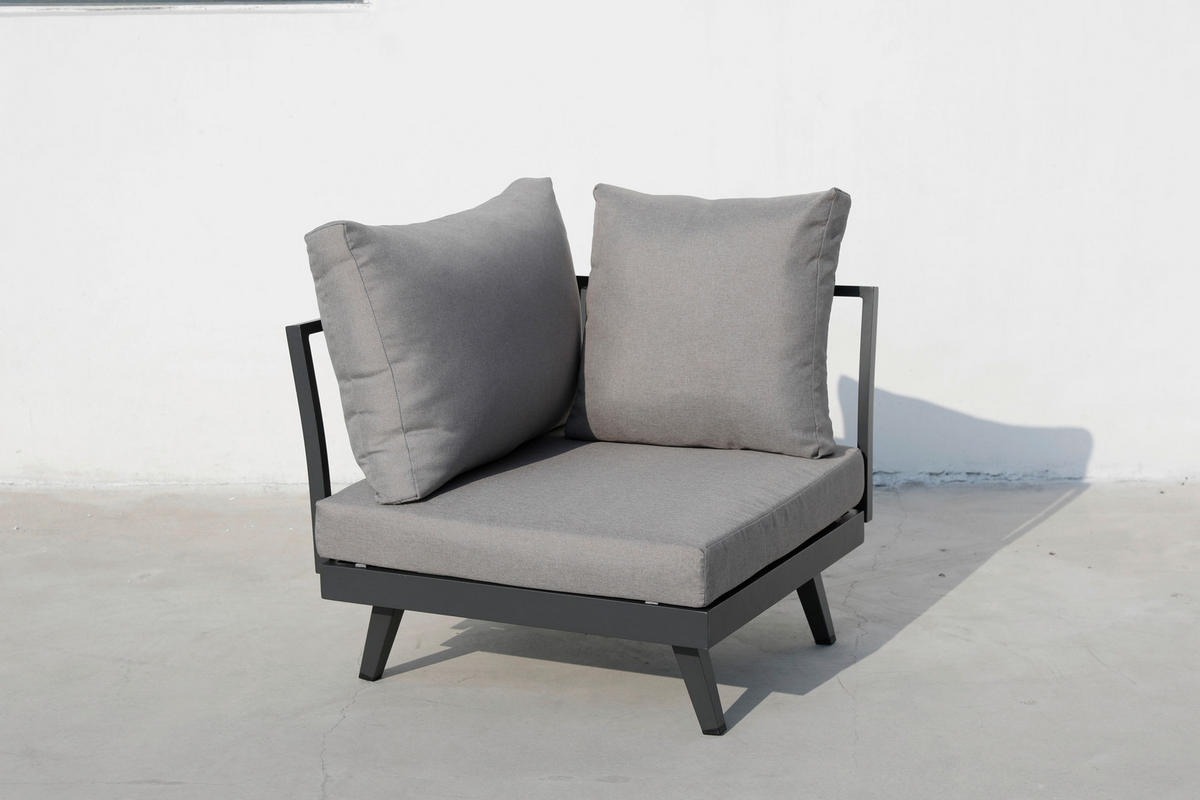 Acamp Loungeset Gondola grau Aluminium B/H/L: ca. 71x68x145 cm Gondola - grau (145,00/71,00/68,00cm) - Acamp