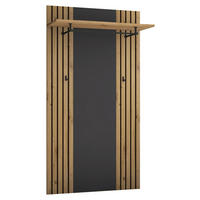Garderobenpaneel Lagos Eiche Artisan Nachbildung anthrazit B/H/T: ca. 80x150x28 cm Lagos - Eiche/anthrazit (80,00/150,00/28,00cm)