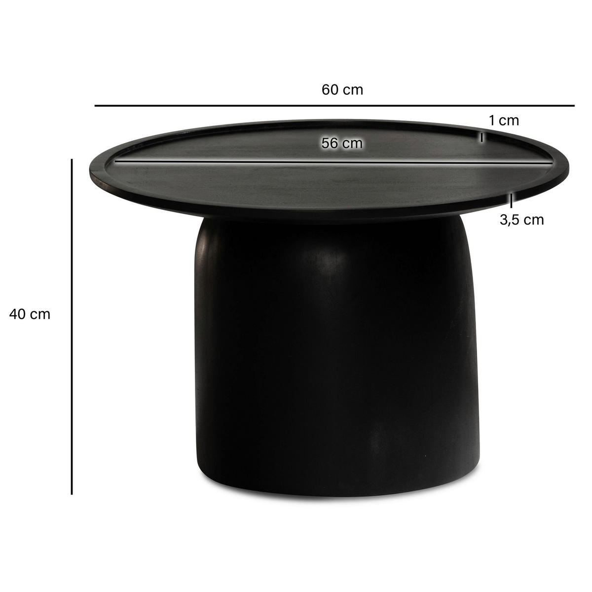 Couchtisch  B/H/T: ca. 60x40x60 cm Couchtisch - (60,00/40,00/60,00cm) - Wohnling