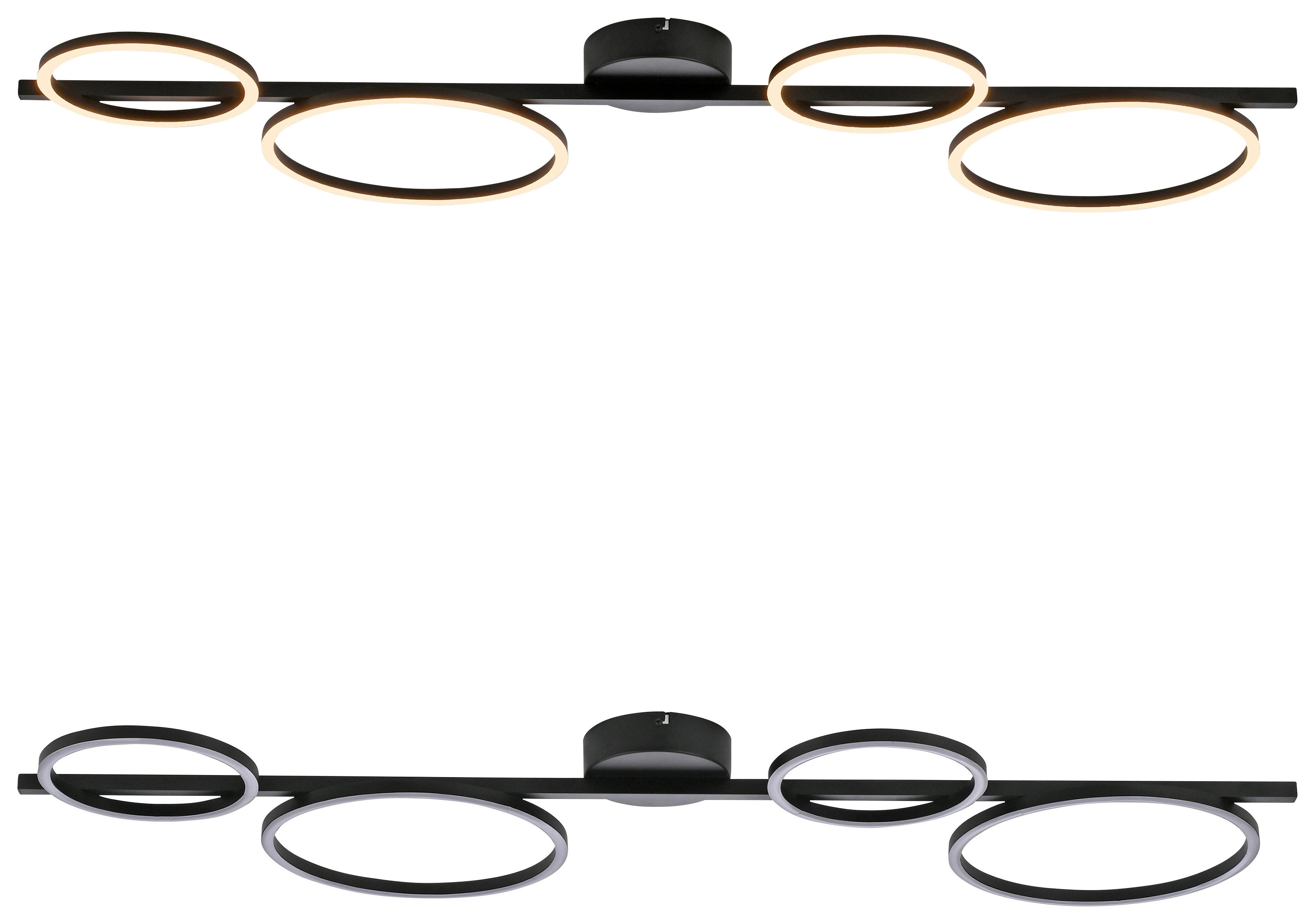 Just Light LED Deckenleuchte schwarz Metall H/L: ca. 7x120 cm 1 Brennstellen LED_Deckenleuchte_Mini-Ritus - schwarz (120,00cm) - Just Light