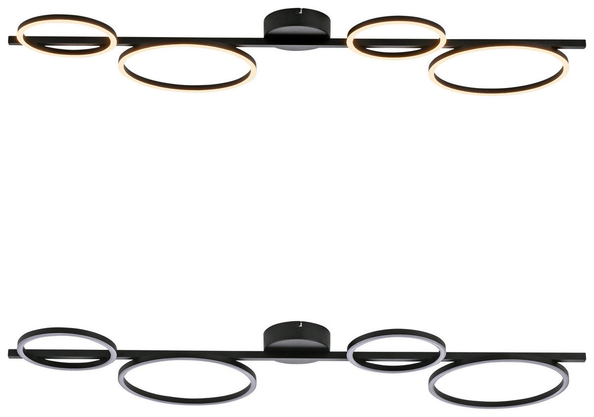 Just Light LED Deckenleuchte schwarz Metall H/L: ca. 7x120 cm 1 Brennstellen LED_Deckenleuchte_Mini-Ritus - schwarz (120,00cm) - Just Light