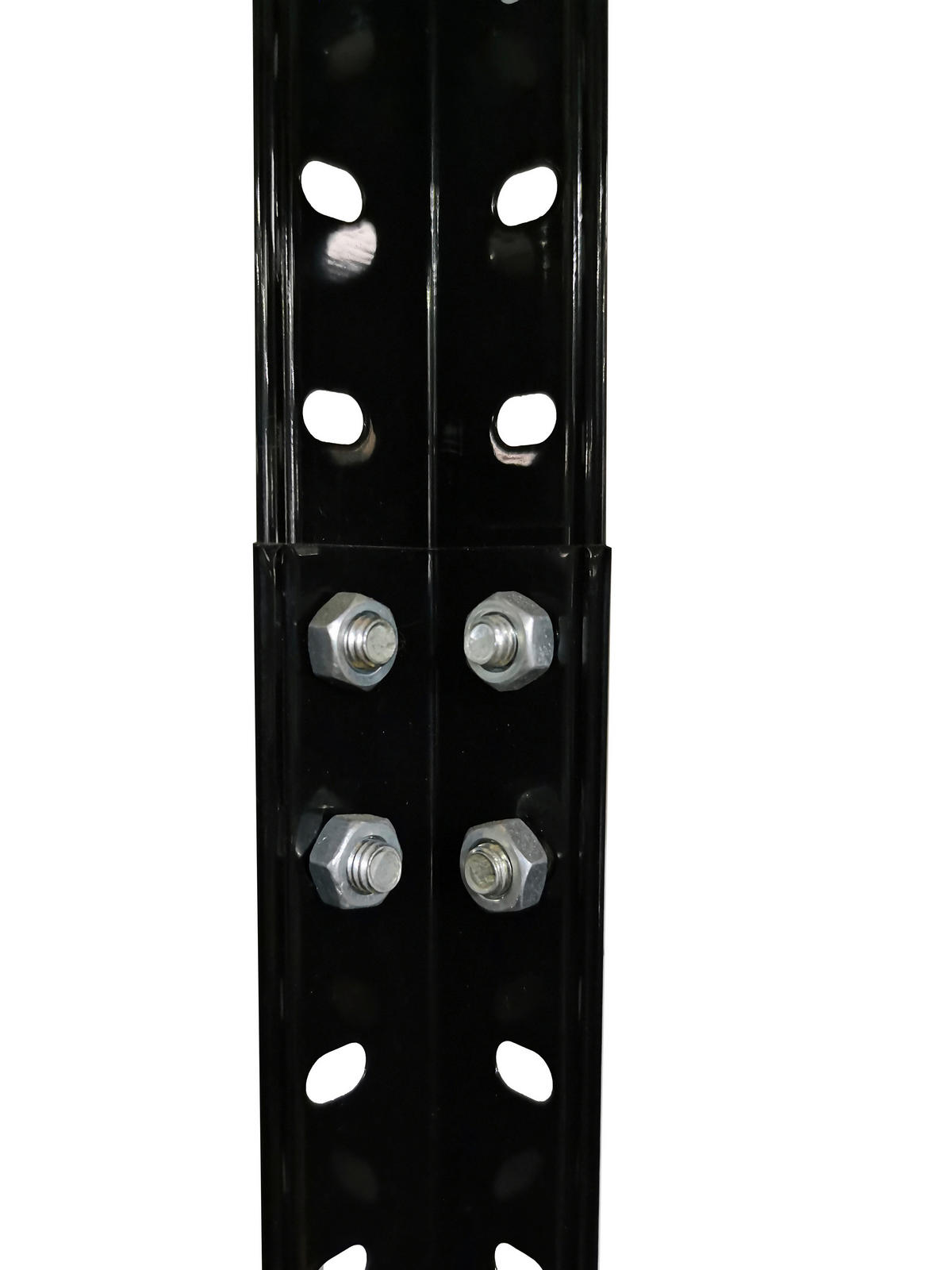 Schwerlaststeckregal schwarz B/H/T: ca. 75x150x40 cm Schraubregal 150x75x40cm S - schwarz (75,00/150,00/40,00cm)