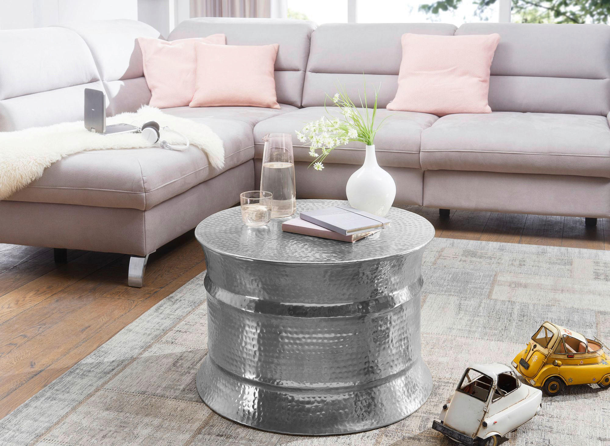 Couchtisch silber B/H/T: ca. 0x41x0 cm Couchtisch - silber (0,00/41,00/0,00cm) - Wohnling