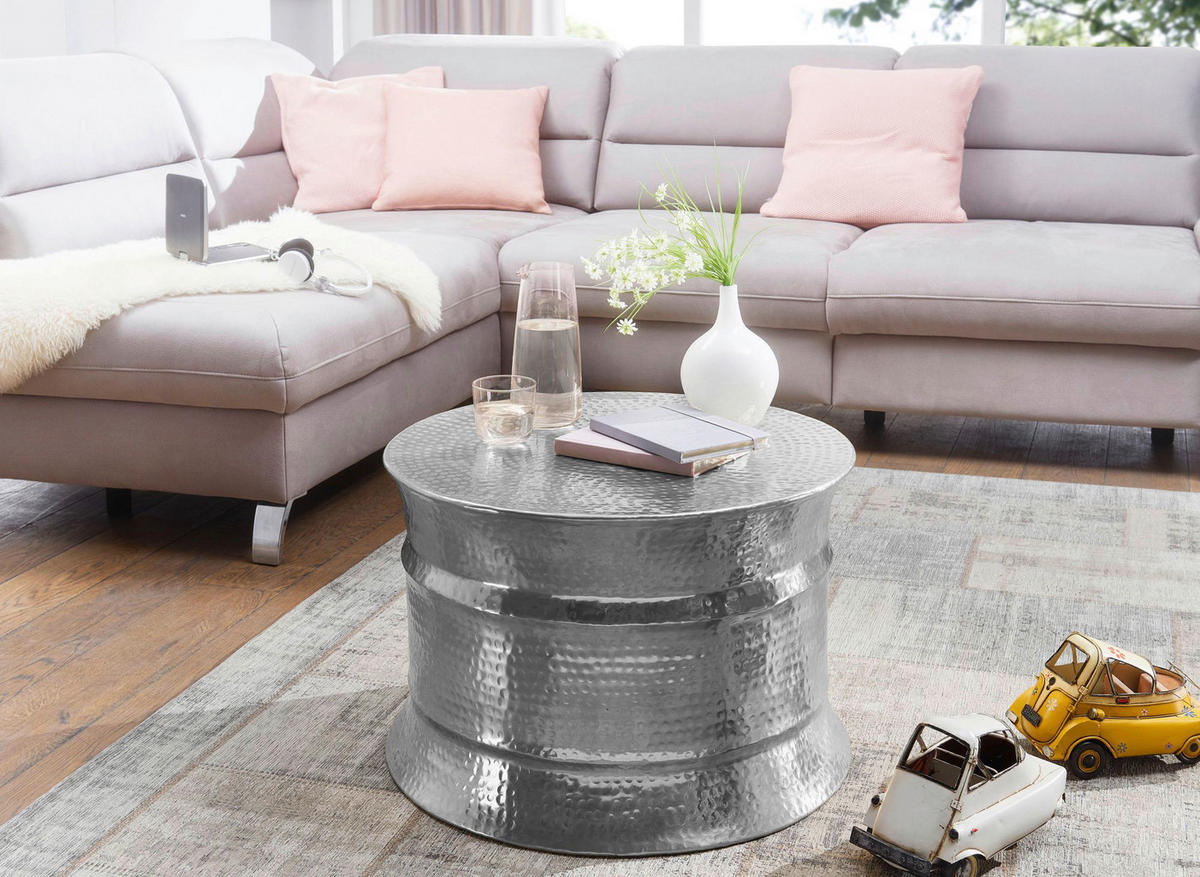 Couchtisch silber B/H/T: ca. 0x41x0 cm Couchtisch - silber (0,00/41,00/0,00cm) - Wohnling