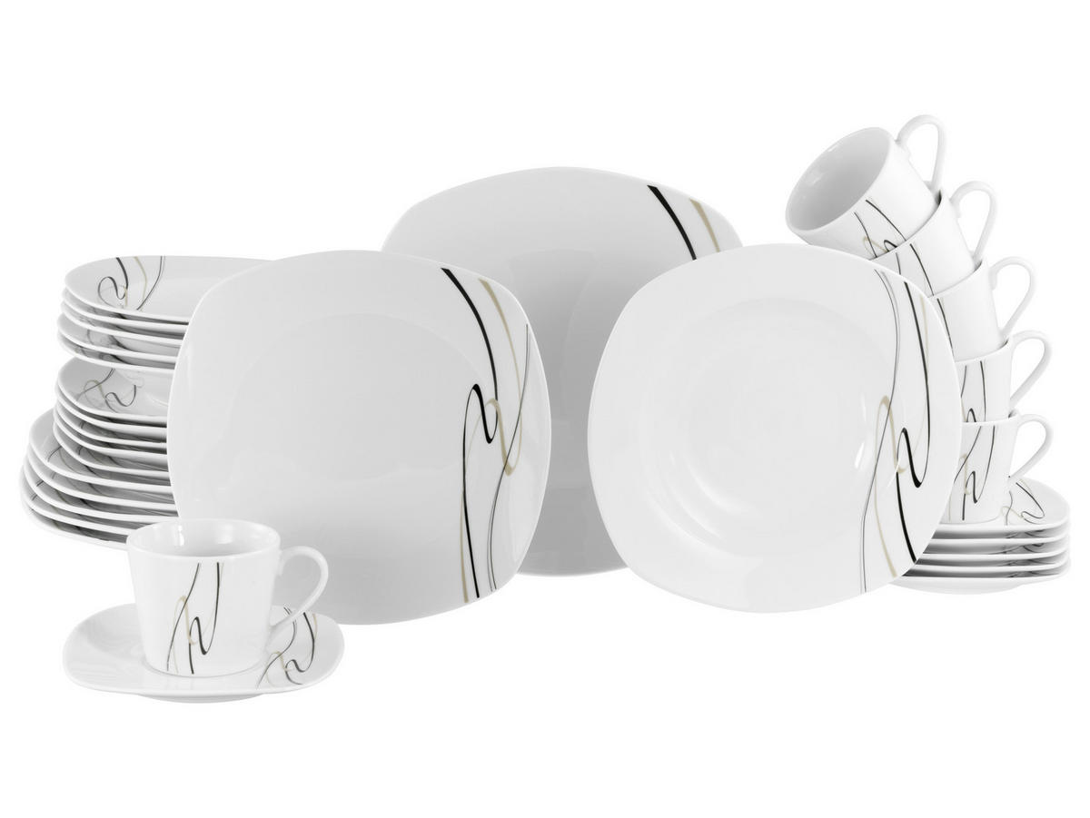 CreaTable Kombiservice Amelie multicolor Porzellan 30 tlg. Amelie - multicolor - CreaTable
