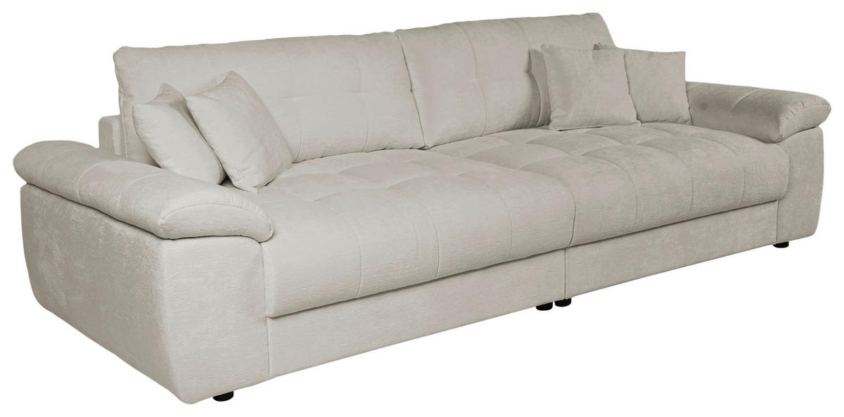 Big Sofa Tema graubraun Microfaser B/H/T: ca. 144x70x183 cm Tema - schwarz/graubraun (144,00/70,00/183,00cm)