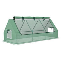 Outsunny Gewächshaus B/H/L: ca. 90x90x240 cm Gewächshaus - grün (240,00/90,00/90,00cm) - Outsunny