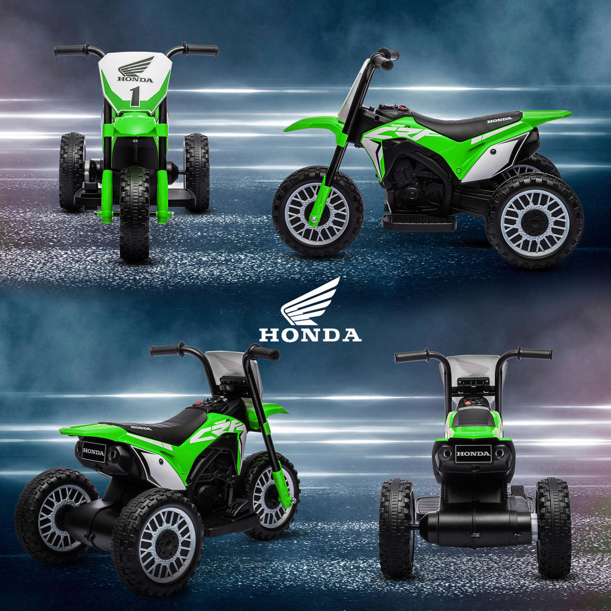 HOMCOM Kinder-Elektromotorrad grün B/H/L: ca. 40,5x43,5x71 cm Kinder-Elektromotorrad - grün (71,00/40,50/43,50cm) - HOMCOM
