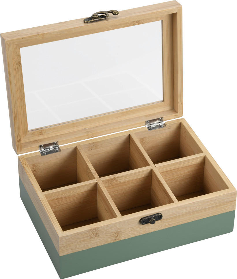 Kesper Teebox natur MDF B/H/L: ca. 15x8,5x21,5 cm Teebox - natur (21,50/15,00/8,50cm) - Kesper