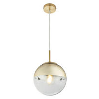 GLOBO Pendelleuchte gold Metall H/D: ca. 120x20 cm E27 1 Brennstellen VARUS - gold (20,00/120,00cm) - GLOBO