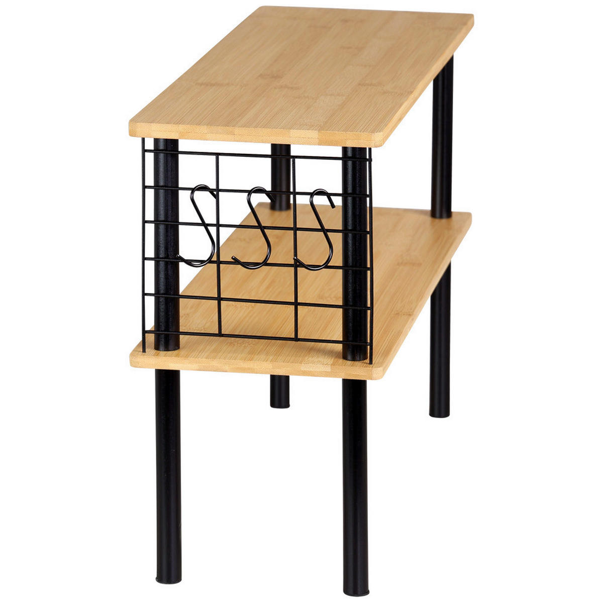 Kesper Küchenregal schwarz Bambus B/H/L: ca. 20x38x55 cm Küchenregal - braun/schwarz (55,00/20,00/38,00cm) - Kesper