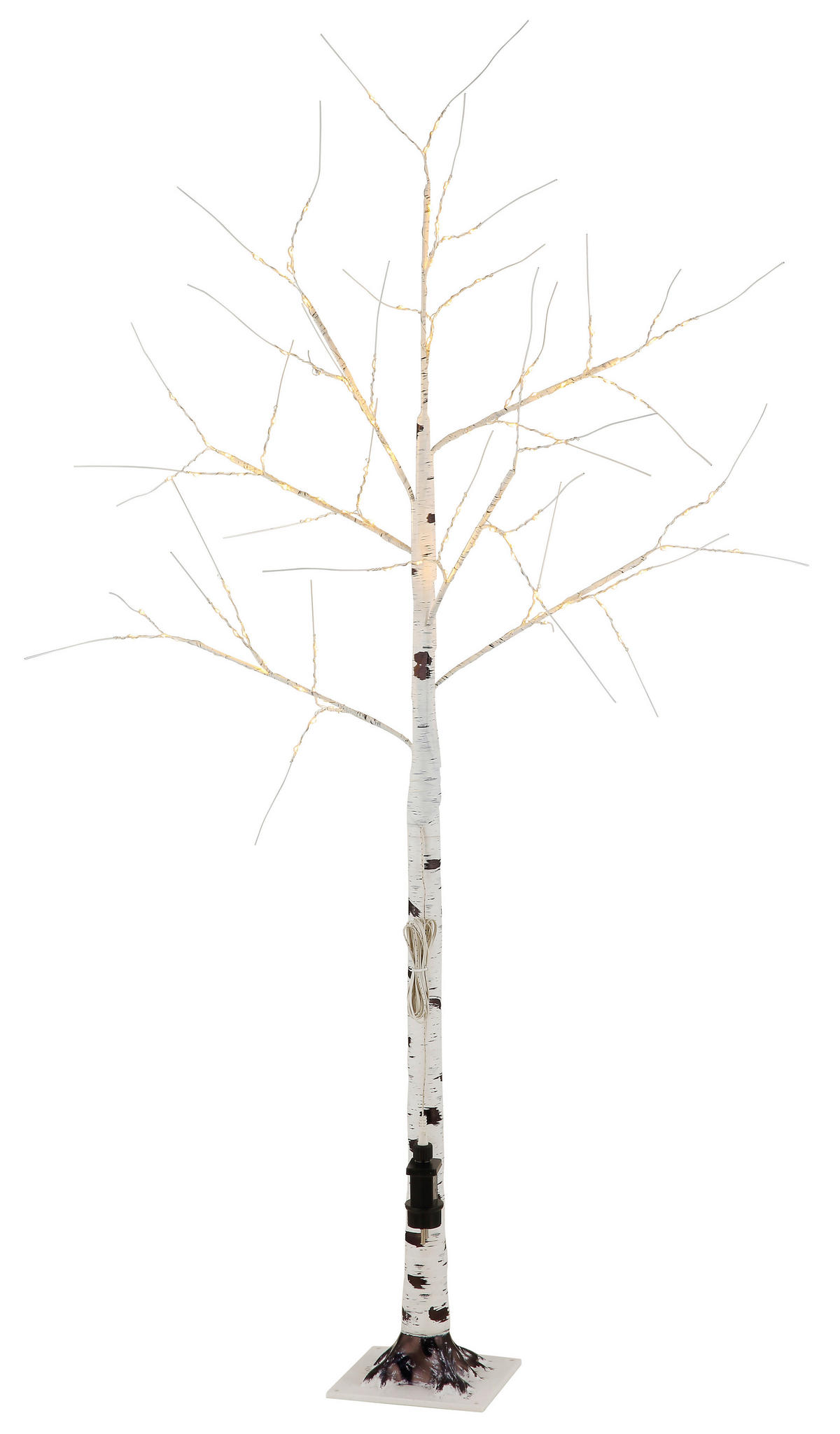 LED-Außenleuchte weiß schwarz H/D: ca. 150x80 cm BIRCH - weiß/schwarz (80,00/150,00cm) - GLOBO