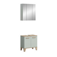 Badezimmer-Set STAR hellgrün Eiche hell Nachbildung B/H/T: ca. 60x190x34 cm STAR - hellgrün (60,00/190,00/34,00cm) - xonox.home