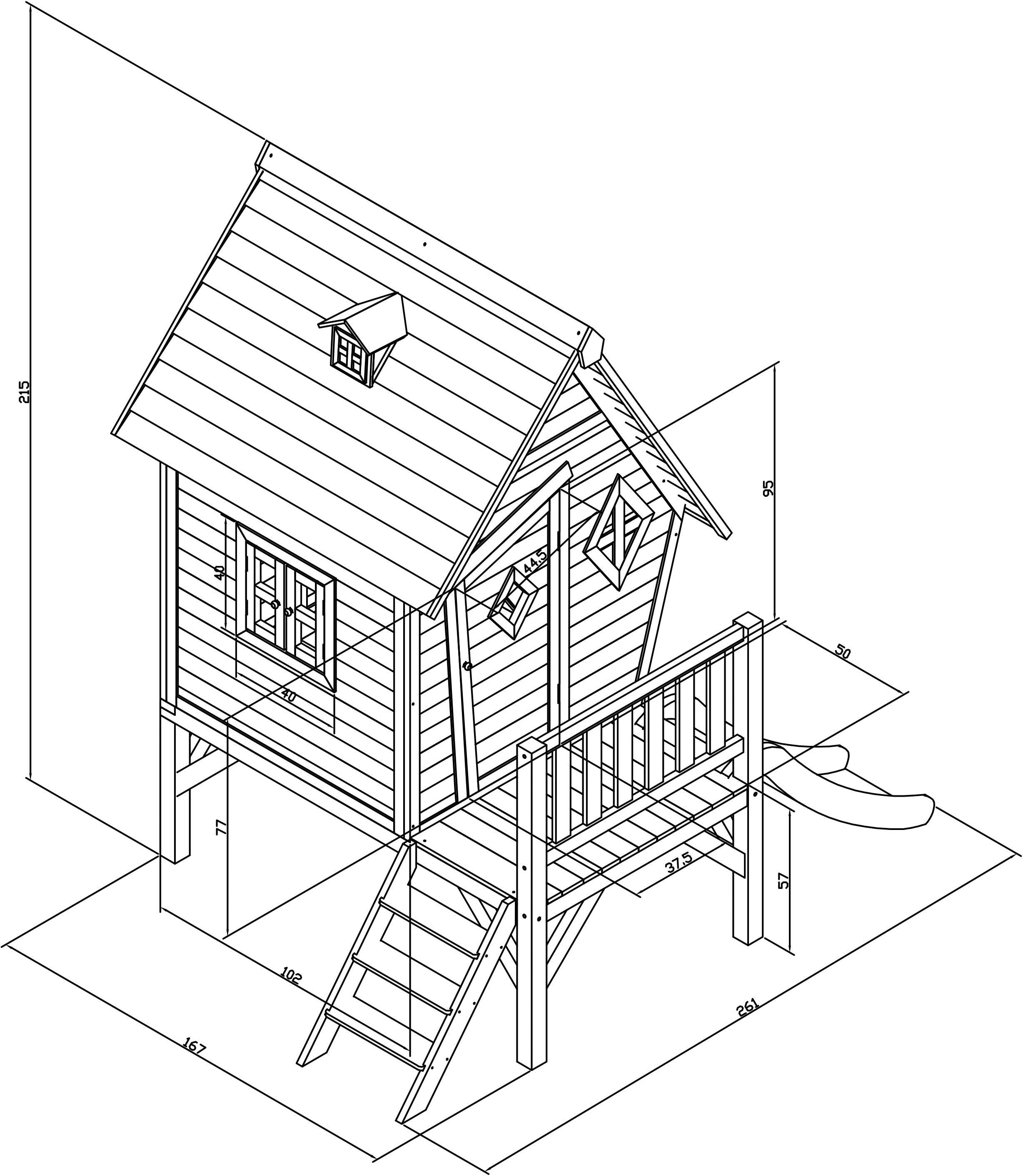 AXI Spielhaus Cabin XL weiß B/H/L: ca. ...