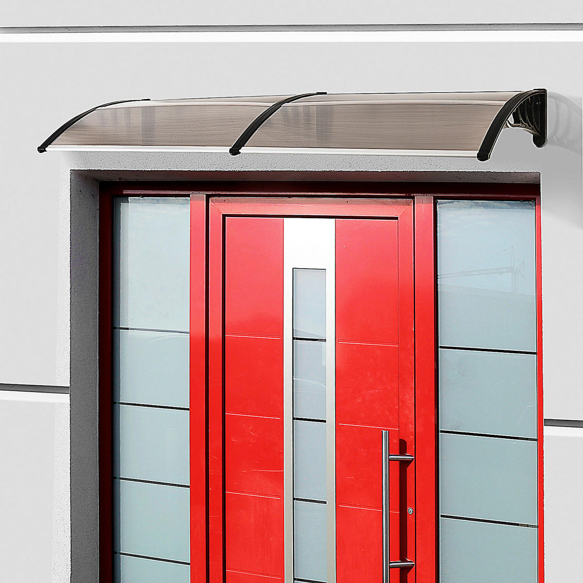 Outsunny Vordach braun B/H/L: ca. 195x75x23 cm Vordach - braun (23,00/195,00/75,00cm) - Outsunny