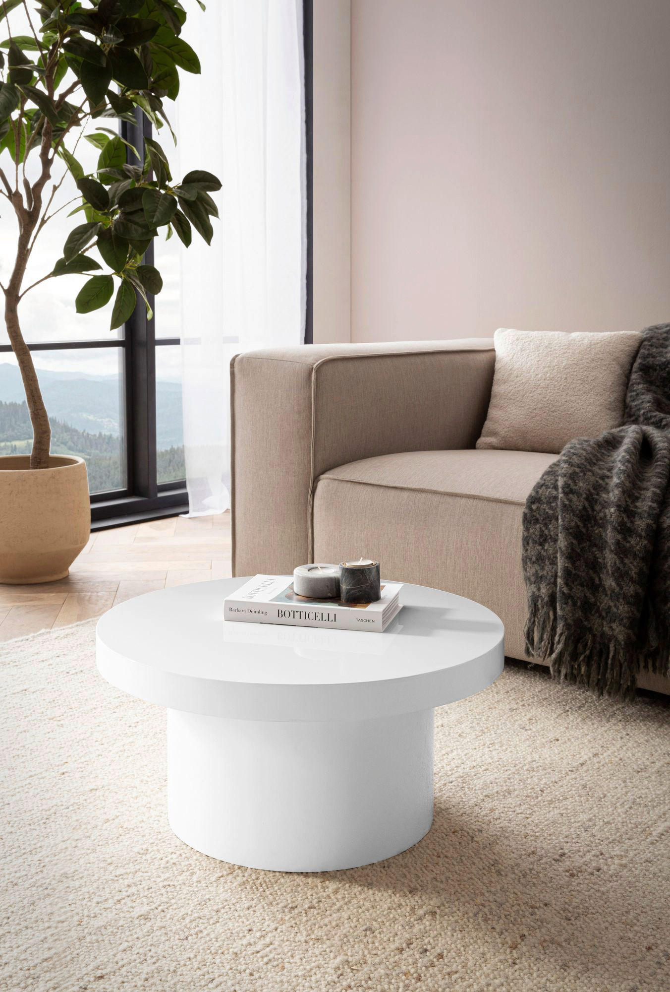 Thumbnail - Couchtisch weiß Hochglanz B/H/T: ca. 60x30x60 cm