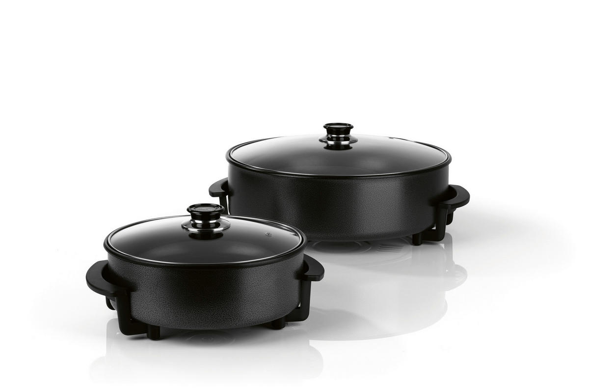 GOURMETmaxx Elektrische Party-Pfanne schwarz Edelstahl B/H/L: ca. 14,5x36x34,5 cm Elektrische_Party-Pfanne - schwarz (34,50/14,50/36,00cm) - GOURMETmaxx
