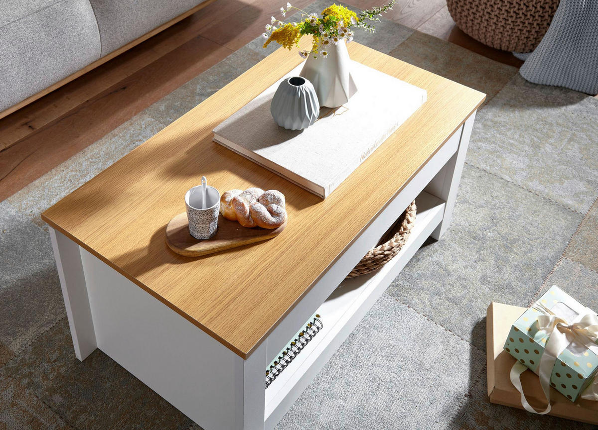 Couchtisch weiß B/H/T: ca. 47x45x85 cm Couchtisch - weiß (47,00/45,00/85,00cm) - Wohnling