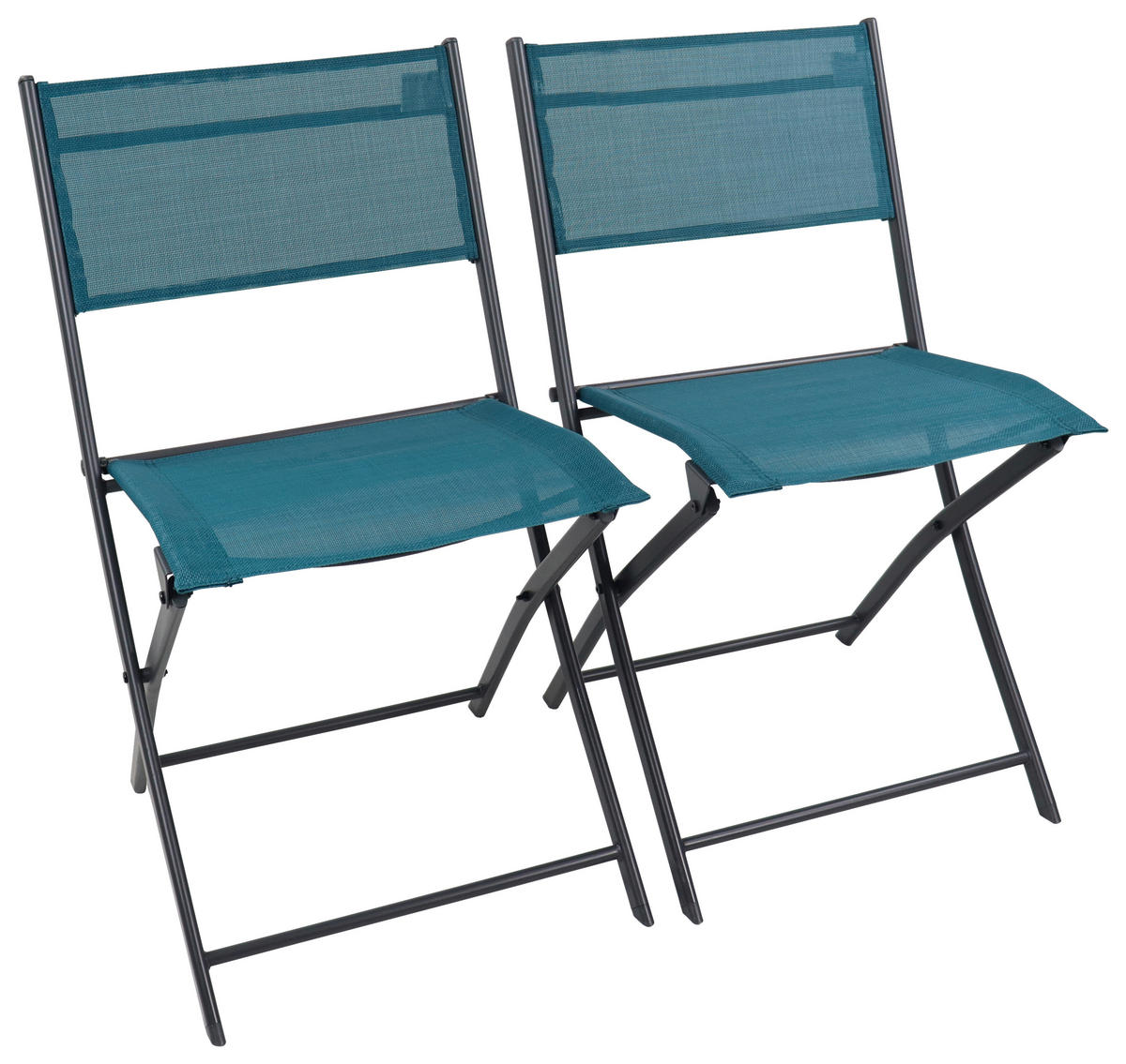 VCM Gartenstuhl 2er Set blau Stahl B/H/L: ca. 45x79x46 cm Gartenstuhl 2er Set Sumila - blau (46,00/45,00/79,00cm) - VCM