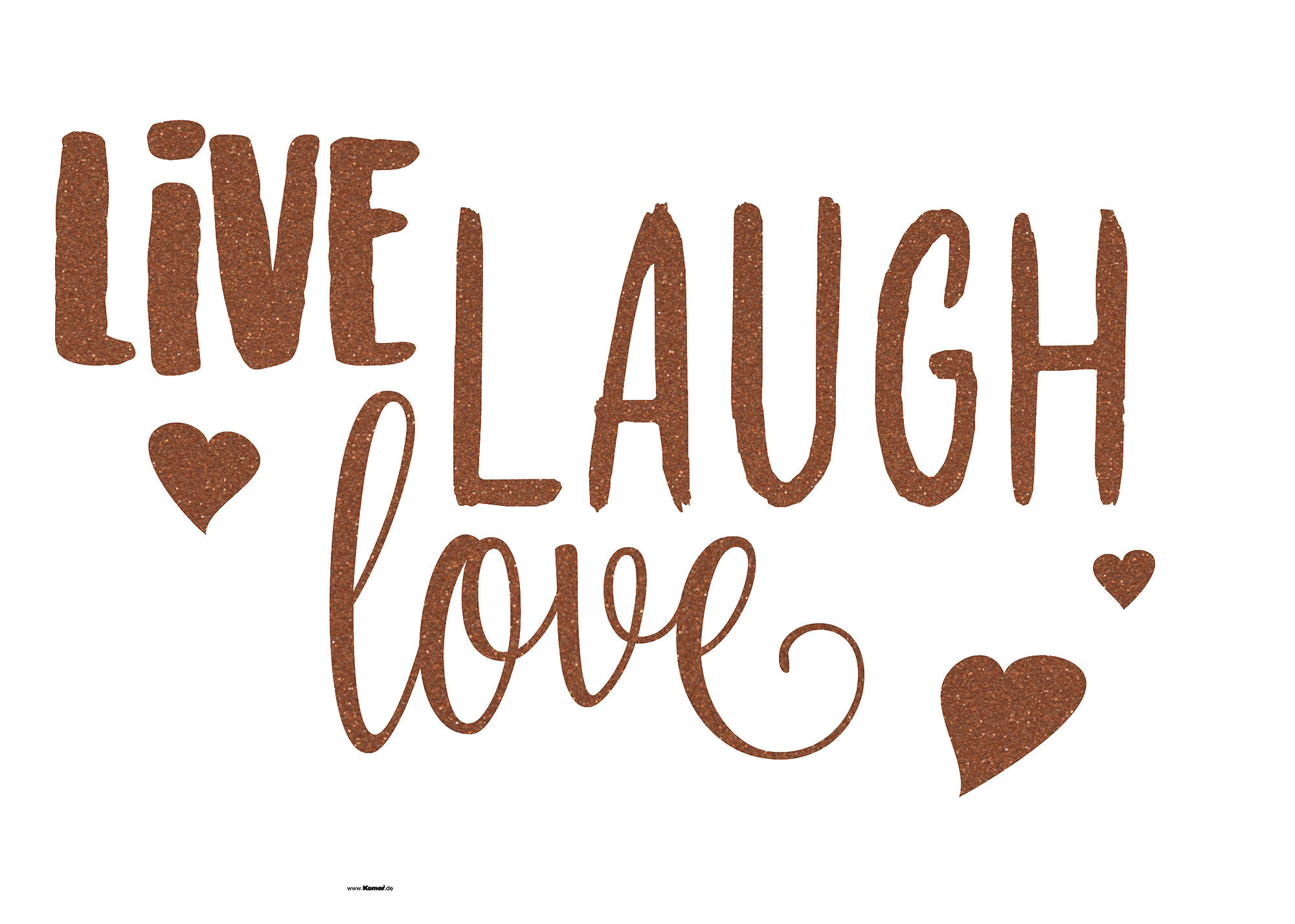 Dekosticker Live Laugh Love braun B/L: ca. 50x70 cm Dekosticker_6tlg. Live Laugh Love - braun (50,00/70,00cm)