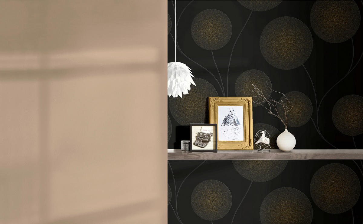 A.S.Creation Vliestapete Spot 3 Kreise schwarz B/L: ca. 53x1005 cm Spot 3 - schwarz (53,00/1005,00cm) - A.S.Creation
