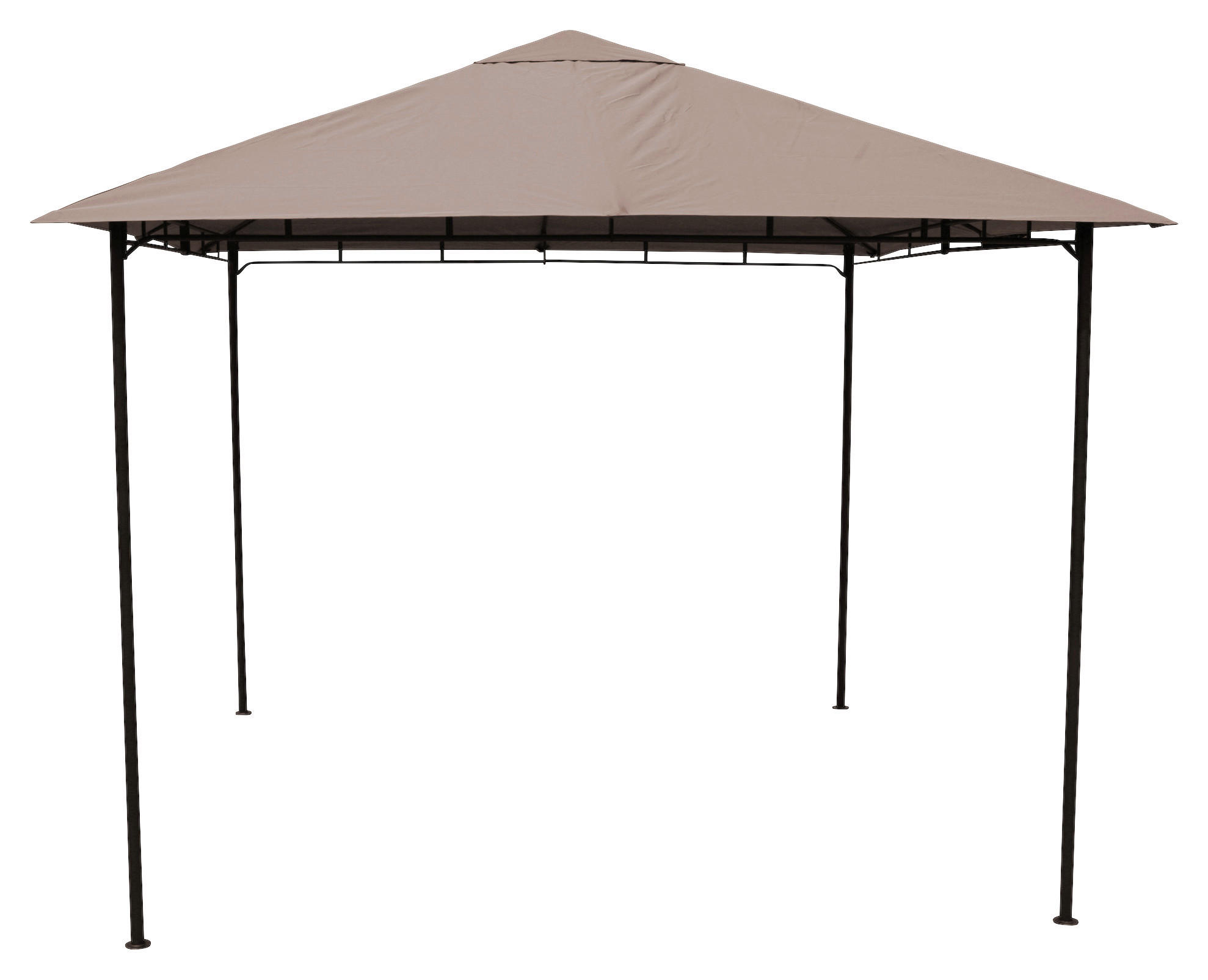 Grasekamp Pavillon Rimini Flex taupe Stahl B/H/L: ca. 300x263x300 cm Rimini Flex - taupe (300,00/300,00/263,00cm) - Grasekamp