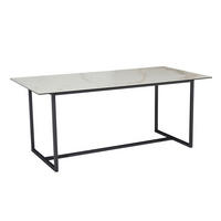 Esstisch weiß Marmor Optik B/H/T: ca. 180x76x90 cm Esstisch - weiß (180,00/76,00/90,00cm) - Wohnling