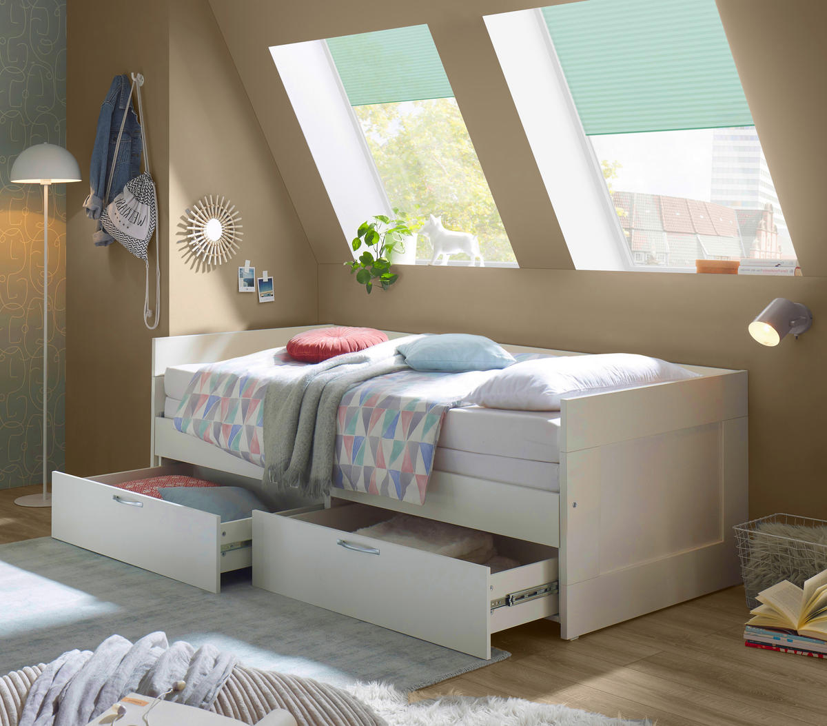 Funktionsbett weiß Liegefläche B/L: ca. 90x200 cm Lombas_Funktionsbett - weiß (204,00/68,00/97,00cm)