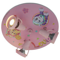 Niermann Strahler Pawsitive Pups 610 rosa Kunststoff D: ca. 35 cm GU10 3 Brennstellen Strahler_Paw_Patrol-Pawsitive_Pups - rosa (35,00cm) - Niermann