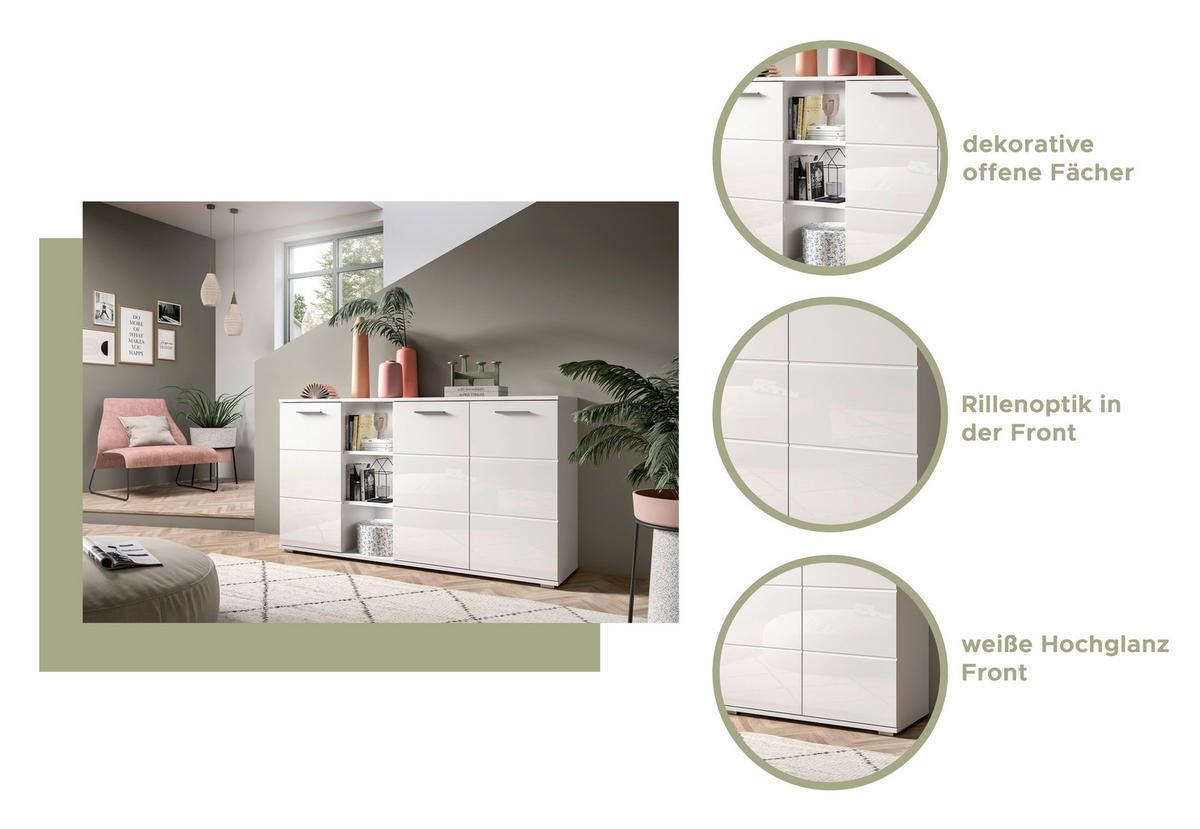 Kommode PREGO B/H/T: ca. 80x83x37 cm PREGO - (80,00/83,00/37,00cm) - xonox.home