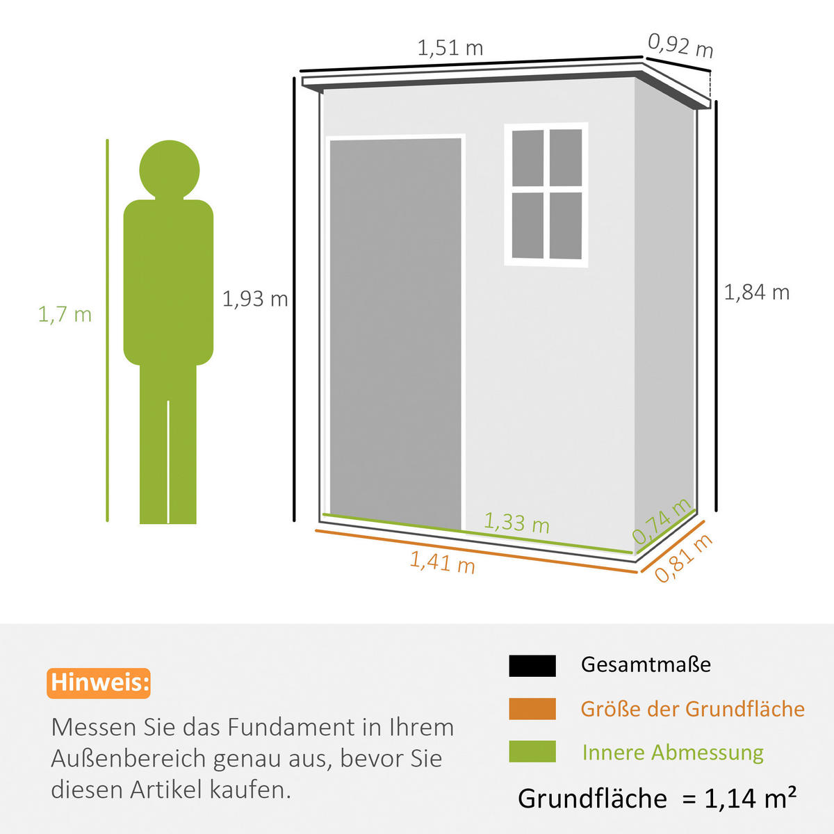 Outsunny Gerätehaus grau B/H/L: ca. 92x193x151 cm Gerätehaus - grau (151,00/92,00/193,00cm) - Outsunny