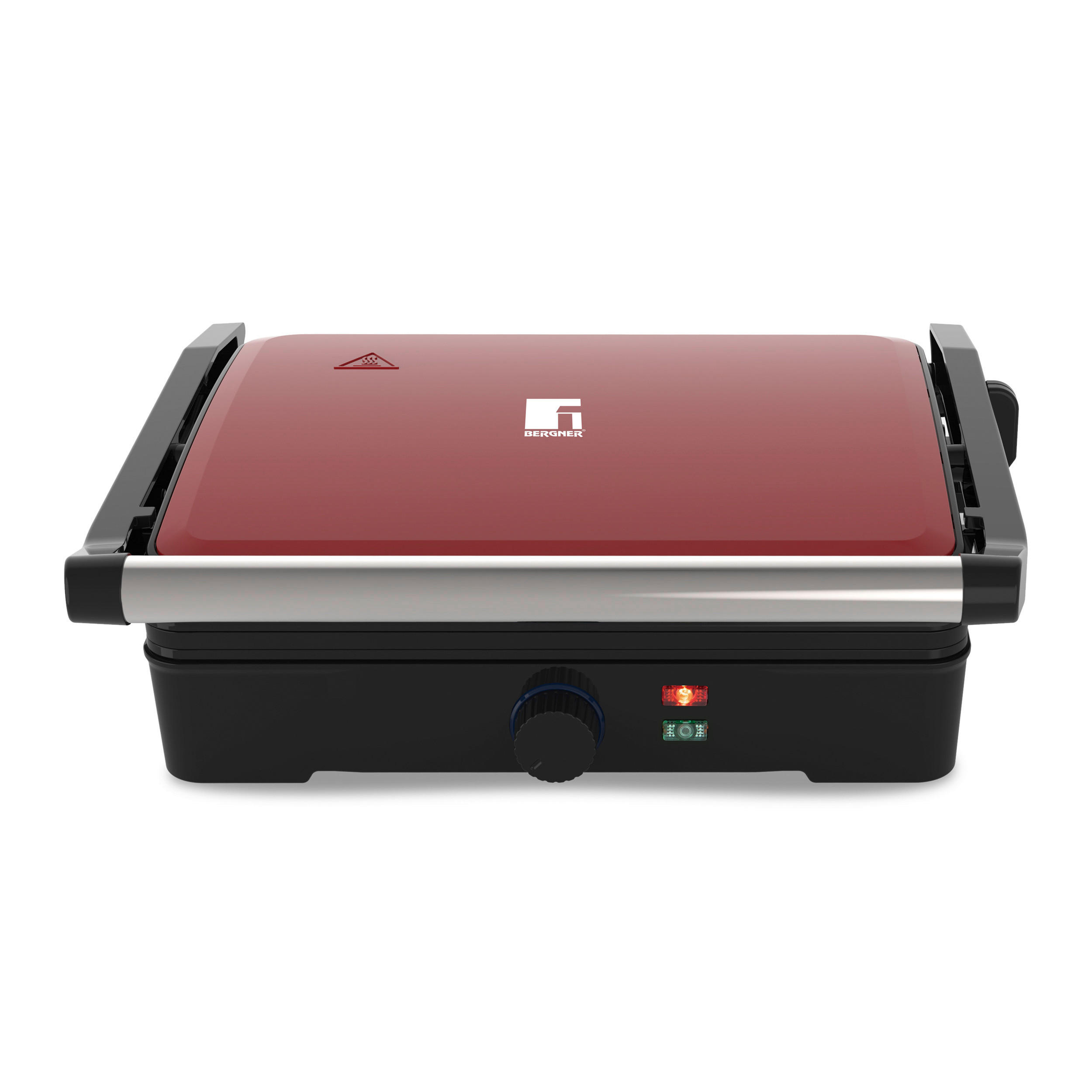 BERGNER Kontaktgrill schwarz Polypropylen B/H/L: ca. 15x36,5x38 cm MAROON - rot/schwarz (38,00/15,00/36,50cm) - BERGNER