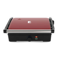 BERGNER Kontaktgrill schwarz Polypropylen B/H/L: ca. 15x36,5x38 cm MAROON - rot/schwarz (38,00/15,00/36,50cm) - BERGNER