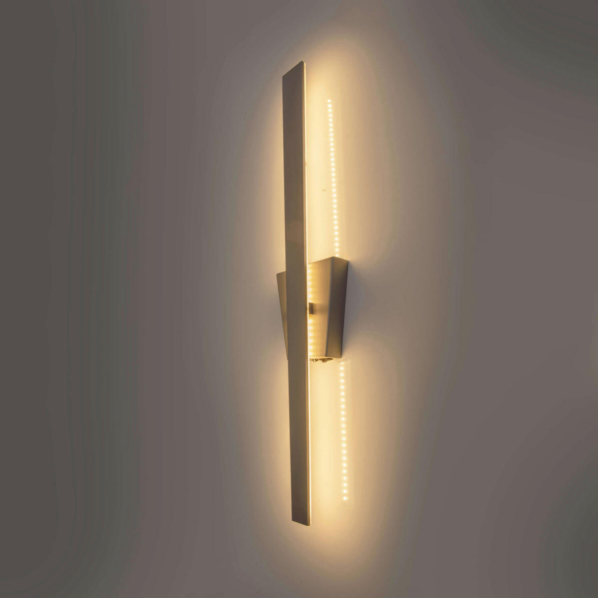 Näve Leuchten LED-Leuchten 1386750 nickel matt Metall Kunststoff B/H/T: ca. 4,5x62x10 cm 1 Brennstellen Trevor - nickel matt (4,50/62,00/10,00cm) - Näve Leuchten